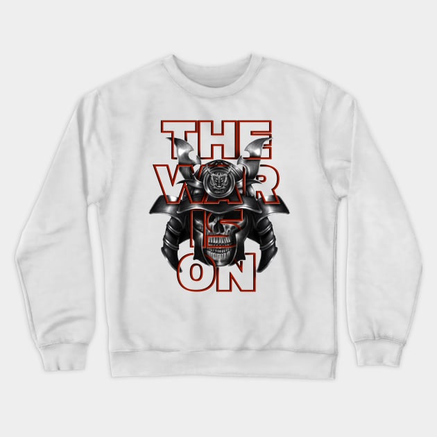 Asian war skull Crewneck Sweatshirt by SAN ART STUDIO 